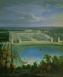 Die Orangerie und das Schloss von Versailles, 1696